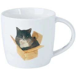 Maxwell And Williams Marc Martin Feline Friends Mug 400ml - Cat In A Box