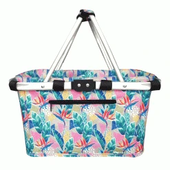 Sachi Two Handle Carry Basket Botanical
