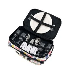 Sachi 4 Person Insulated Picnic Basket Nordic Geo -Glasshouse Fragrances shop 4699ng d copy 1024x1024