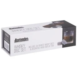 Bartender Whisky Disc Set 6 With Wood Base -Glasshouse Fragrances shop 7042 2 b copy 1024x1024
