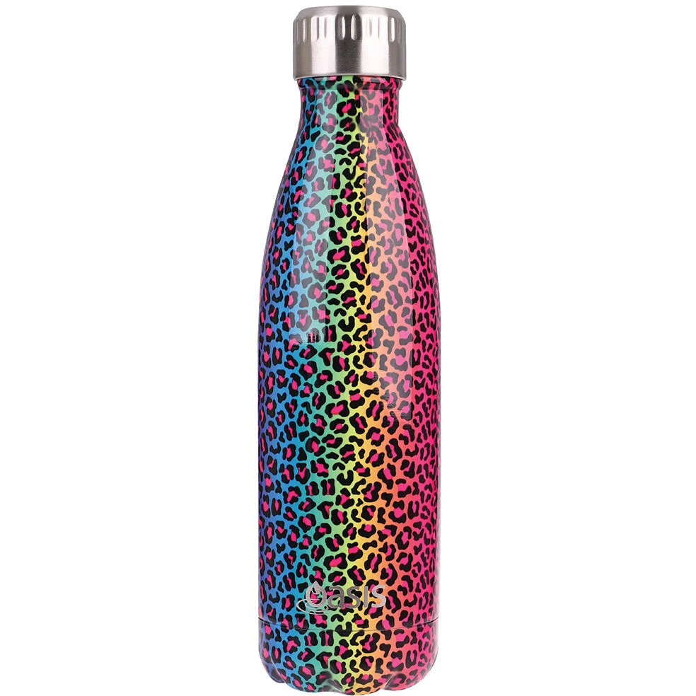 Oasis Insulated Drink Bottle 500ml Stainless Steel Double Wall - Rainbow Leopard 3 Oasis Insulated Drink Bottle 500ml Stainless Steel Double Wall - Rainbow Leopard