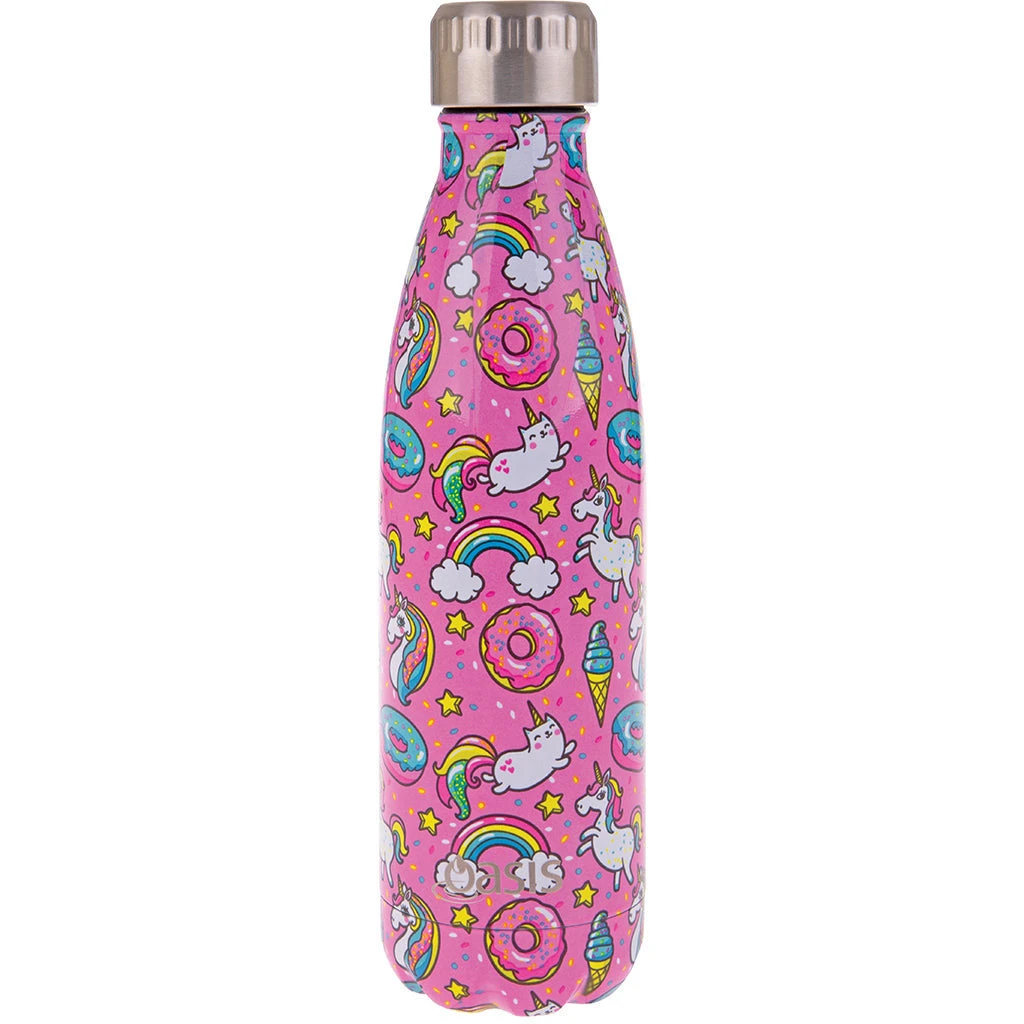 Oasis Insulated Drink Bottle 500ml - Unicorns 3 Oasis Insulated Drink Bottle 500ml - Unicorns