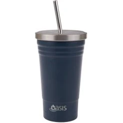 Oasis Double Wall Insulated Tumbler W/Straw