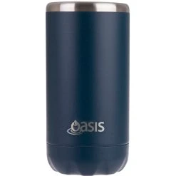 Oasis Insulated Cooler Can 330ml Stainless Steel Double Wall - Navy