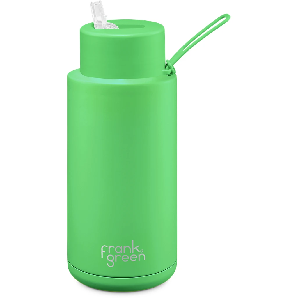 Frank Green 34oz Reusable Bottle - Straw Lid - Neon Green 3 Frank Green 34oz Reusable Bottle - Straw Lid - Neon Green