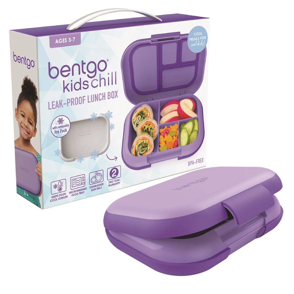 Bentgo Kids Chill Leak Proof Bento Lunch Box Purple 3 Bentgo Kids Chill Leak Proof Bento Lunch Box Purple