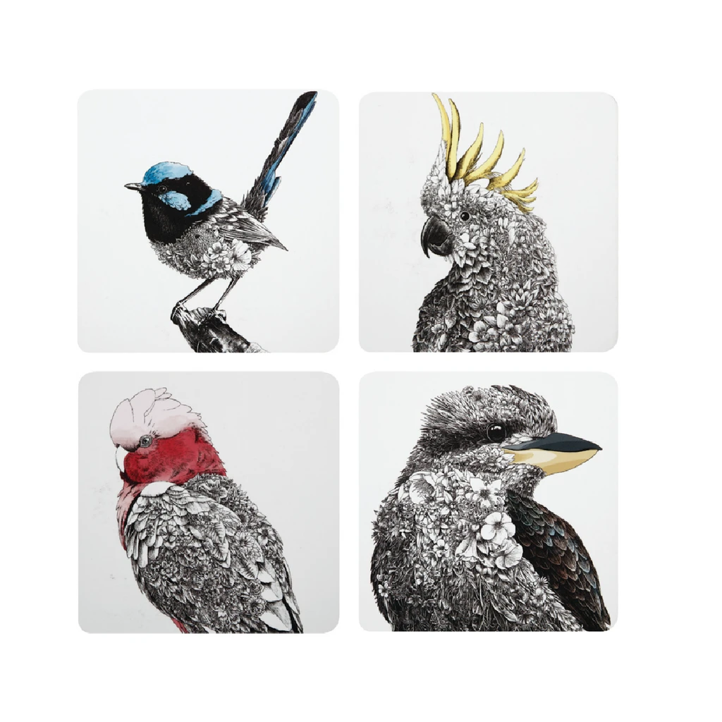 Maxwell And Williams Marini Ferlazzo Birds Of Australia Cork Back Coaster 10.5cm Set Of 4 Assorted Gift Boxed 3 Maxwell And Williams Marini Ferlazzo Birds Of Australia Cork Back Coaster 10.5cm Set Of 4 Assorted Gift Boxed