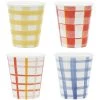 Ecology Ripe Latte Cups 250ml Set Of 4 Gingham -Glasshouse Fragrances shop EC1418 RipeS4LatteCups 250ml Gingham 1024x1024