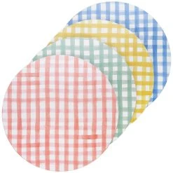 Ecology Ripe Set Of 4 Placemats 34 X 26.5cm Gingham Round