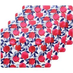 Ecology Punch Set Of 4 Placemats 34 X 26.5cm Pomegranate