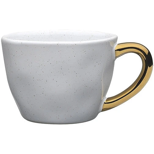 Ecology Speckle Espresso Cup 60ml Milk With Gold Handle 3 Ecology Speckle Espresso Cup 60ml Milk With Gold Handle