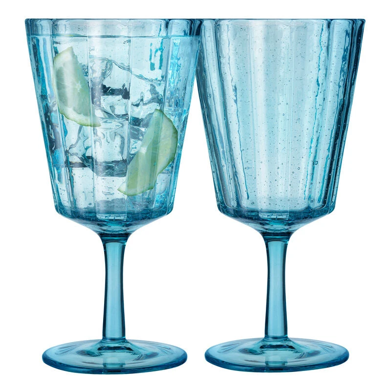 Ecology Adrift Set Of 4 Goblets 325ml Blue 3 Ecology Adrift Set Of 4 Goblets 325ml Blue