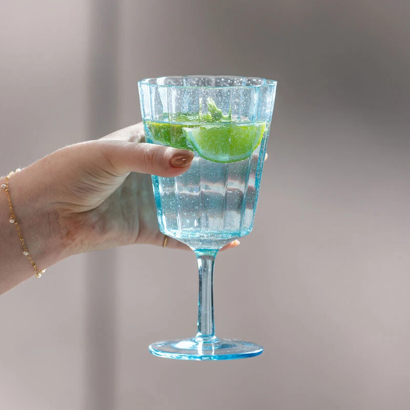 Ecology Adrift Set Of 4 Goblets 325ml Blue 4 Ecology Adrift Set Of 4 Goblets 325ml Blue - Image 2