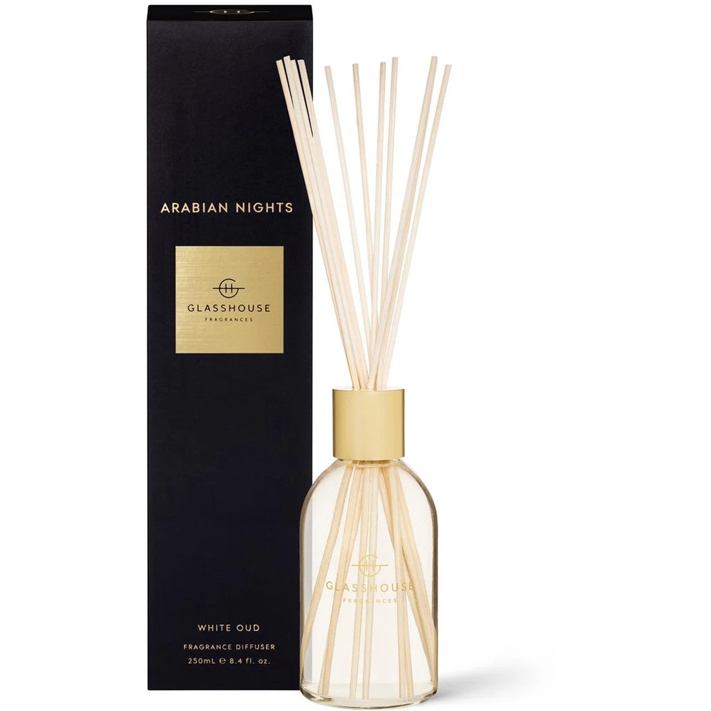 Glasshouse Fragrances Arabian Nights - White Oud 250ml Diffuser 3 Glasshouse Fragrances Arabian Nights - White Oud 250ml Diffuser