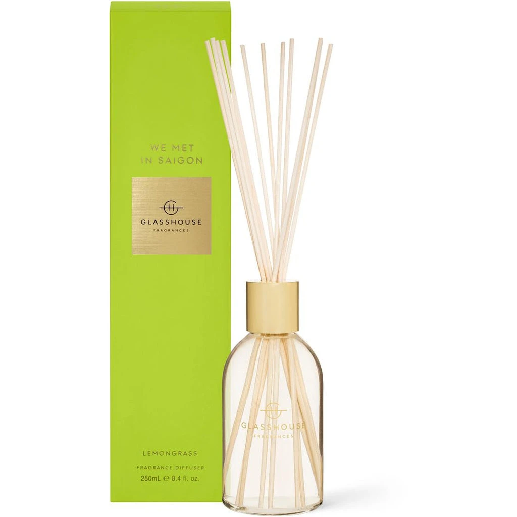 Glasshouse Fragrances We Met In Saigon - Lemongrass 250ml Diffuser 3 Glasshouse Fragrances We Met In Saigon - Lemongrass 250ml Diffuser