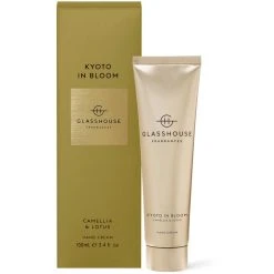 Glasshouse Fragrances Kyoto In Bloom - Camellia And Lotus 100ml Hand Cream