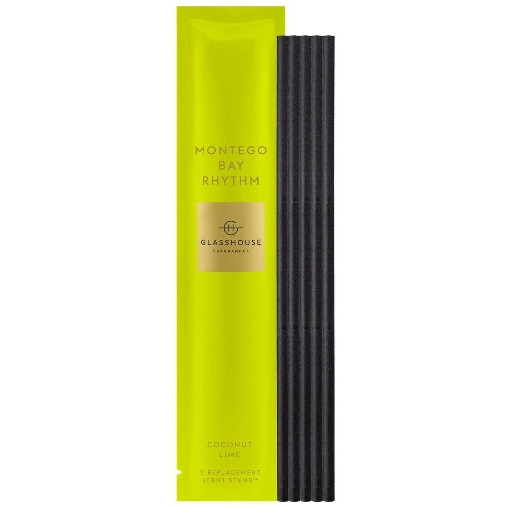 Glasshouse Fragrances Montego Bay Rhythm - Coconut And Lime Replacement Scent Stems 3 Glasshouse Fragrances Montego Bay Rhythm - Coconut And Lime Replacement Scent Stems