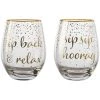 Maxwell And Williams Celebrations Stemless Glass 500ml Set Of 2 Relax Hooray Gift Boxed 2 Maxwell And Williams Celebrations Stemless Glass 500ml Set Of 2 Relax Hooray Gift Boxed -Glasshouse Fragrances shop FK0029 1024x1024