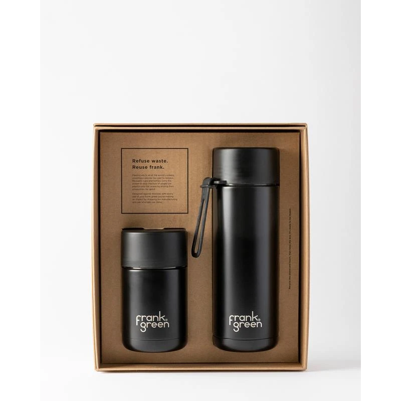 Frank Green Desk Buddy Gift Set 10oz Cup + 20oz Bottle - Midnight 3 Frank Green Desk Buddy Gift Set 10oz Cup + 20oz Bottle - Midnight