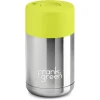 Frank Green Chrome 10oz Limited Edition Silver Ceramic Cup With Neon Yellow Push Button Lid