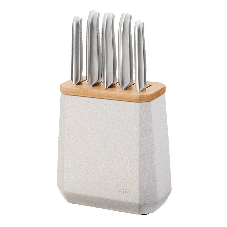 Furi Pro Stone Knife Block Set Snow Terrazzo 6 Piece 5 Furi Pro Stone Knife Block Set Snow Terrazzo 6 Piece - Image 3