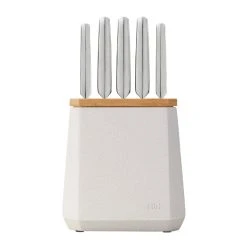 Furi Pro Stone Knife Block Set Snow Terrazzo 6 Piece