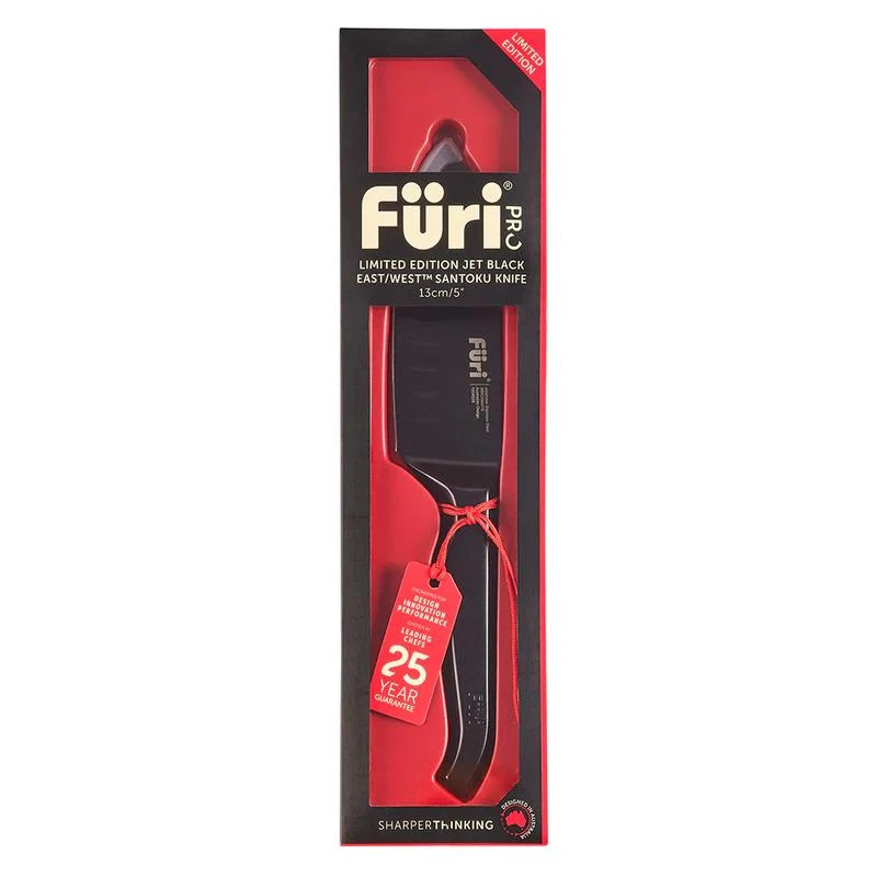 Furi Pro Jet Black East/West Santoku Knife 13cm 6 Furi Pro Jet Black East/West Santoku Knife 13cm - Image 4