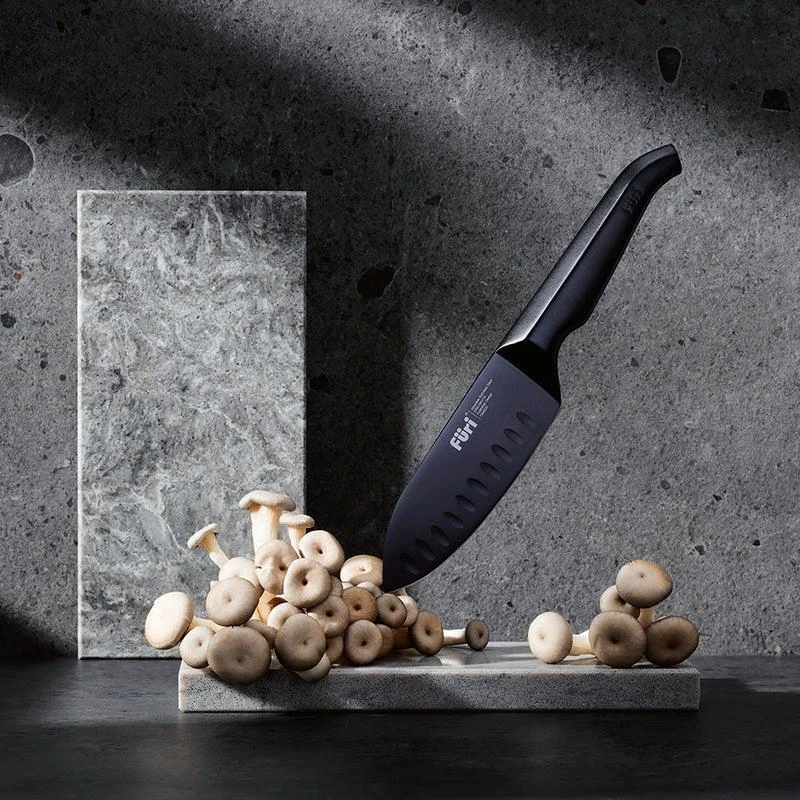 Furi Pro Jet Black East/West Santoku Knife 13cm 5 Furi Pro Jet Black East/West Santoku Knife 13cm - Image 3