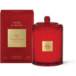 Glasshouse Fragrances Merry & Bright 380g Candle - Christmas 2021