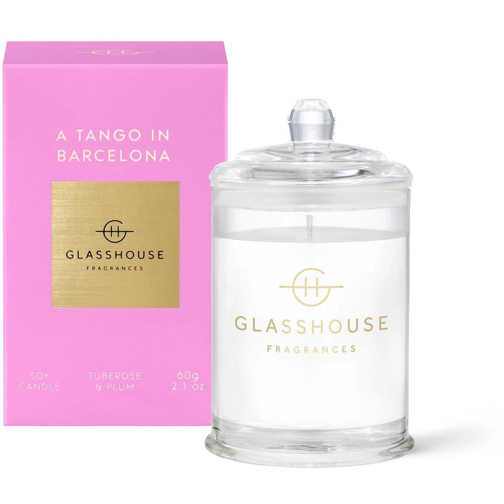 Glasshouse Fragrances A Tango In Barcelona - Tuberose And Plum 60g Triple Scented Candle 3 Glasshouse Fragrances A Tango In Barcelona - Tuberose And Plum 60g Triple Scented Candle
