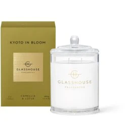 Glasshouse Fragrances Kyoto In Bloom - Camellia And Lotus 380g Triple Scented Candle
