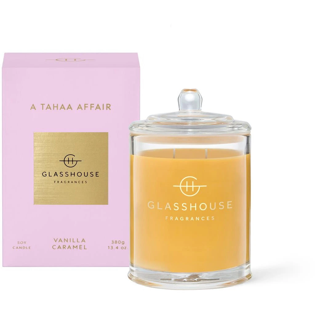 Glasshouse Fragrances A Tahaa Affair - Vanilla Caramel 380g Triple Scented Candle 3 Glasshouse Fragrances A Tahaa Affair - Vanilla Caramel 380g Triple Scented Candle