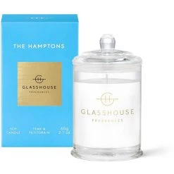 Glasshouse Fragrances The Hamptons - Teak And Petitgrain 60g Triple Scented Candle