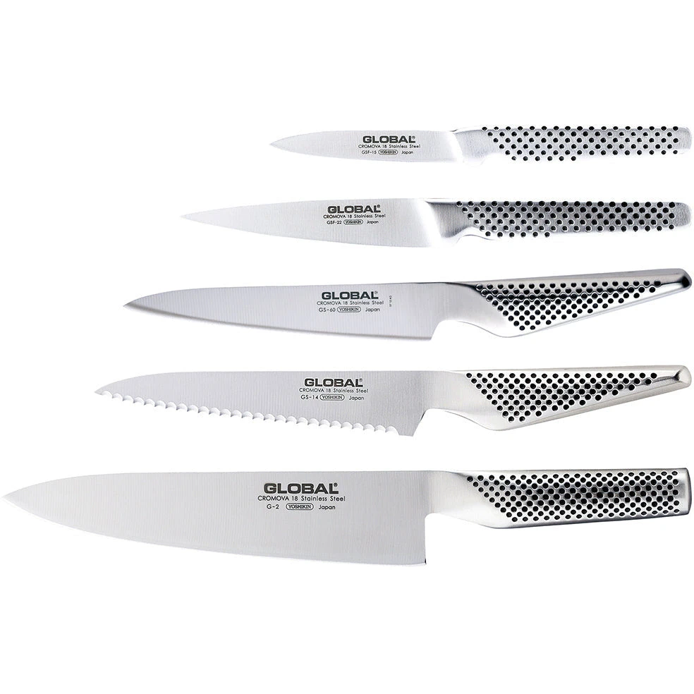 Global Katana 6 Piece Knife Block - Walnut 5 Global Katana 6 Piece Knife Block - Walnut - Image 3