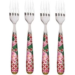 Maxwell And Williams Teas And CS Silk Road Cake Fork Set Of 4 - Cherry Red