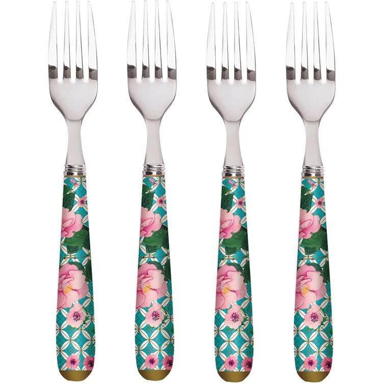 Maxwell And Williams Teas And CS Silk Road Cake Fork Set Of 4 - Aqua 3 Maxwell And Williams Teas And CS Silk Road Cake Fork Set Of 4 - Aqua