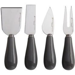 Maxwell And Williams Mezze Cheese Knife Set 4 Piece Charcoal Gift Boxed