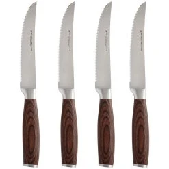 Maxwell And Williams Stanton Steak Knife Set 4 Piece Wood Gift Boxed