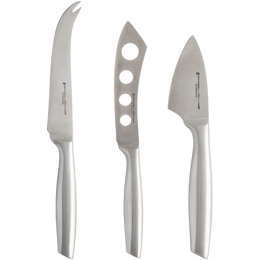 Maxwell And Williams Stanton Cheese Knife Set 3 Piece Stainless Steel Gift Boxed 3 Maxwell And Williams Stanton Cheese Knife Set 3 Piece Stainless Steel Gift Boxed