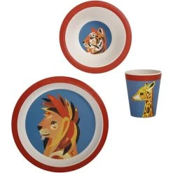 Maxwell And Williams Pete Cromer Wildlife Childrens 3pc Dinner Set - Lion