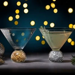 TEMPA Kiara Gold 2pk Martini Glass -Glasshouse Fragrances shop KiaraXMASMartiniGlass PKG 1024x1024