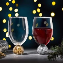 TEMPA Kiara Gold 2pk Wine Glass 12 TEMPA Kiara Gold 2pk Wine Glass -Glasshouse Fragrances shop KiaraXMASWineGlass PKG 1024x1024