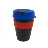 KeepCup Original 12Oz Black Base Red Band Blue Lid Black Plug