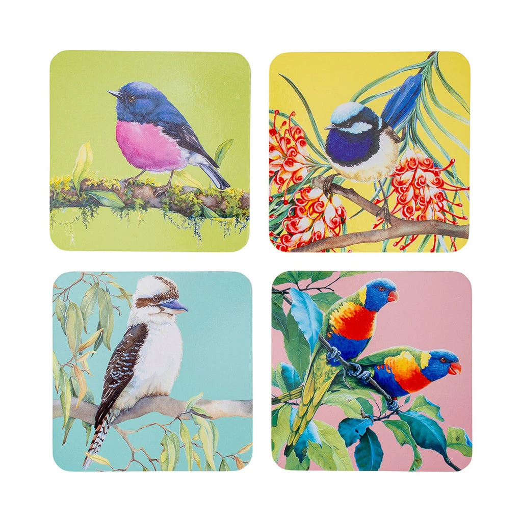 Maxwell And Williams Katherine Castle Bird Talk Cork Back Coaster 10.5cm Set Of 4 Assorted Gift Boxed 3 Maxwell And Williams Katherine Castle Bird Talk Cork Back Coaster 10.5cm Set Of 4 Assorted Gift Boxed