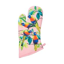 Maxwell And Williams Katherine Castle Bird Talk Oven Mitt Rainbow Lorikeets
