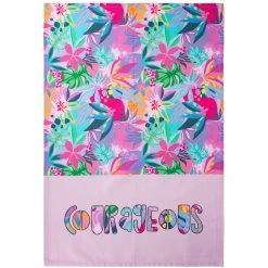 Maxwell And Williams Kasey Rainbow Be Fierce Tea Towel 50x70cm Courageous