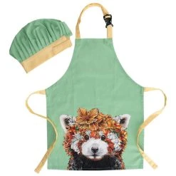 Maxwell And Williams Marini Ferlazzo Wild Planet Kids Apron & Hat Set Red Panda