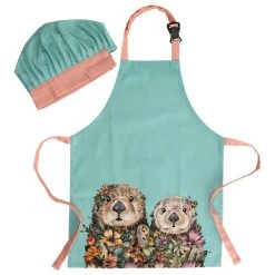 Maxwell And Williams Marini Ferlazzo Wild Planet Kids Apron & Hat Set Sea Otters