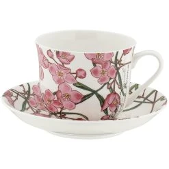 Maxwell And Williams Royal Botanic Gardens Australian Botanics Breakfast Cup & Saucer 450ML Boronia Gift Boxed