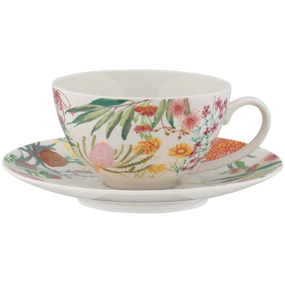 Maxwell And Williams Royal Botanic Gardens Native Blooms Coupe Cup & Saucer 200ML 3 Maxwell And Williams Royal Botanic Gardens Native Blooms Coupe Cup & Saucer 200ML